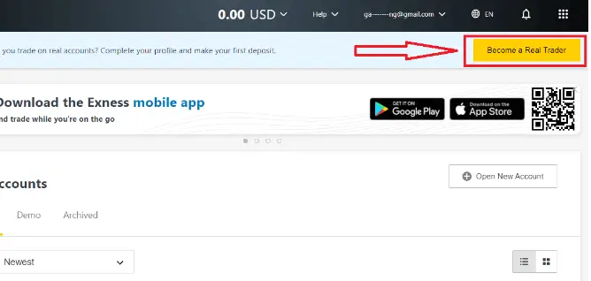 How to verify exness account